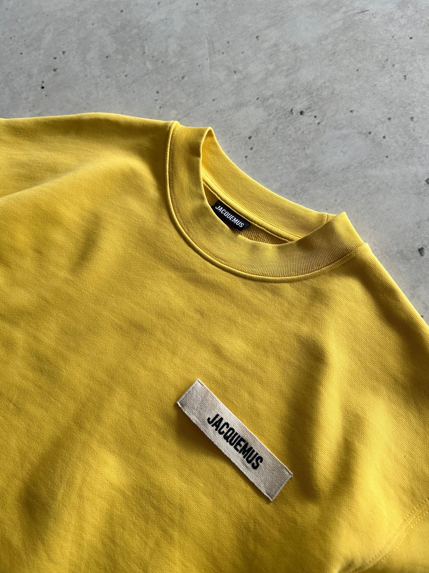 Jacquemus Heavyweight Grosgain patch logo Crewneck Sweatshirt (L)