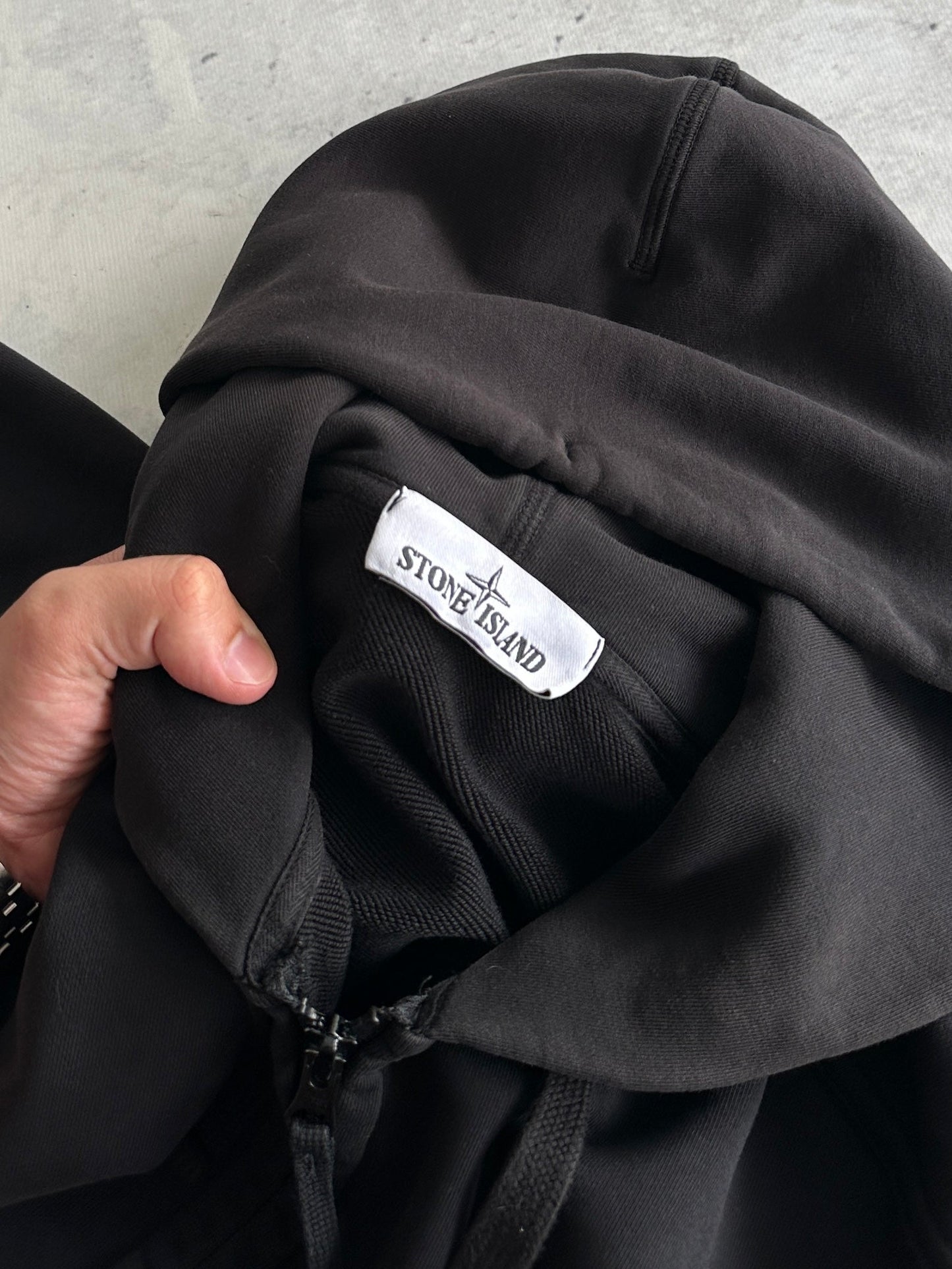 SS/19 Stone Island Heavyweight Zip Up Hoodie (S)