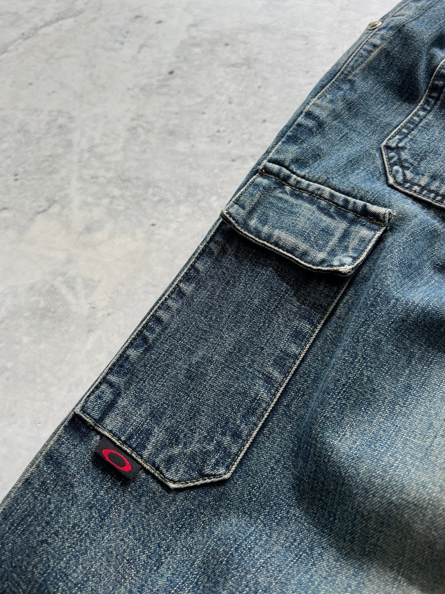 90's Oakley washed denim Skull Jeans (W34 x L32)