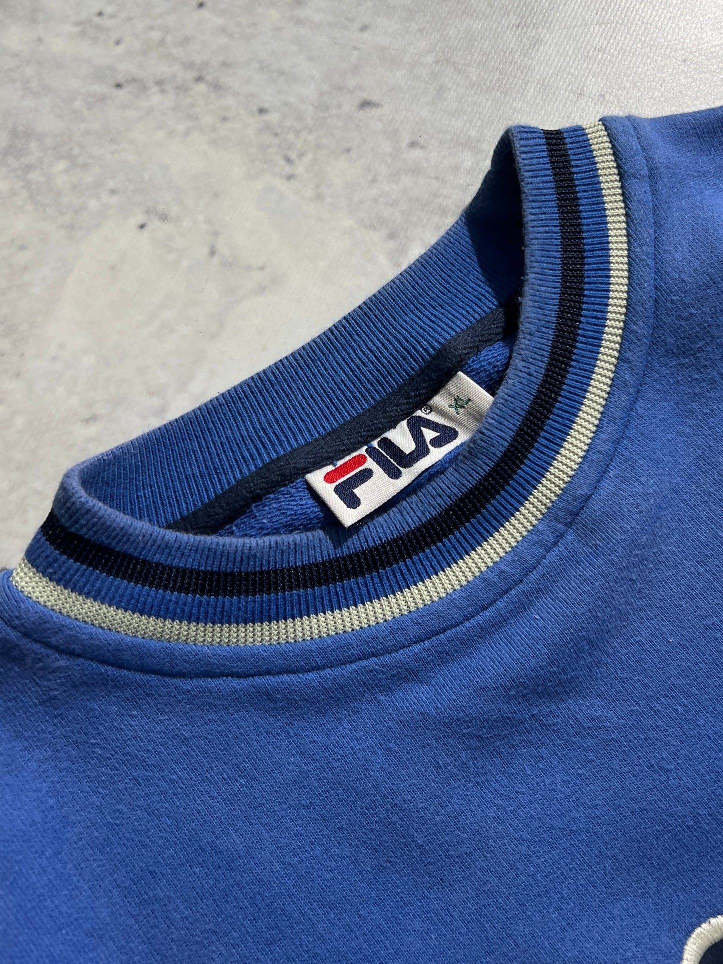 90's Fila Spell Out Crewneck Sweatshirt (XL)