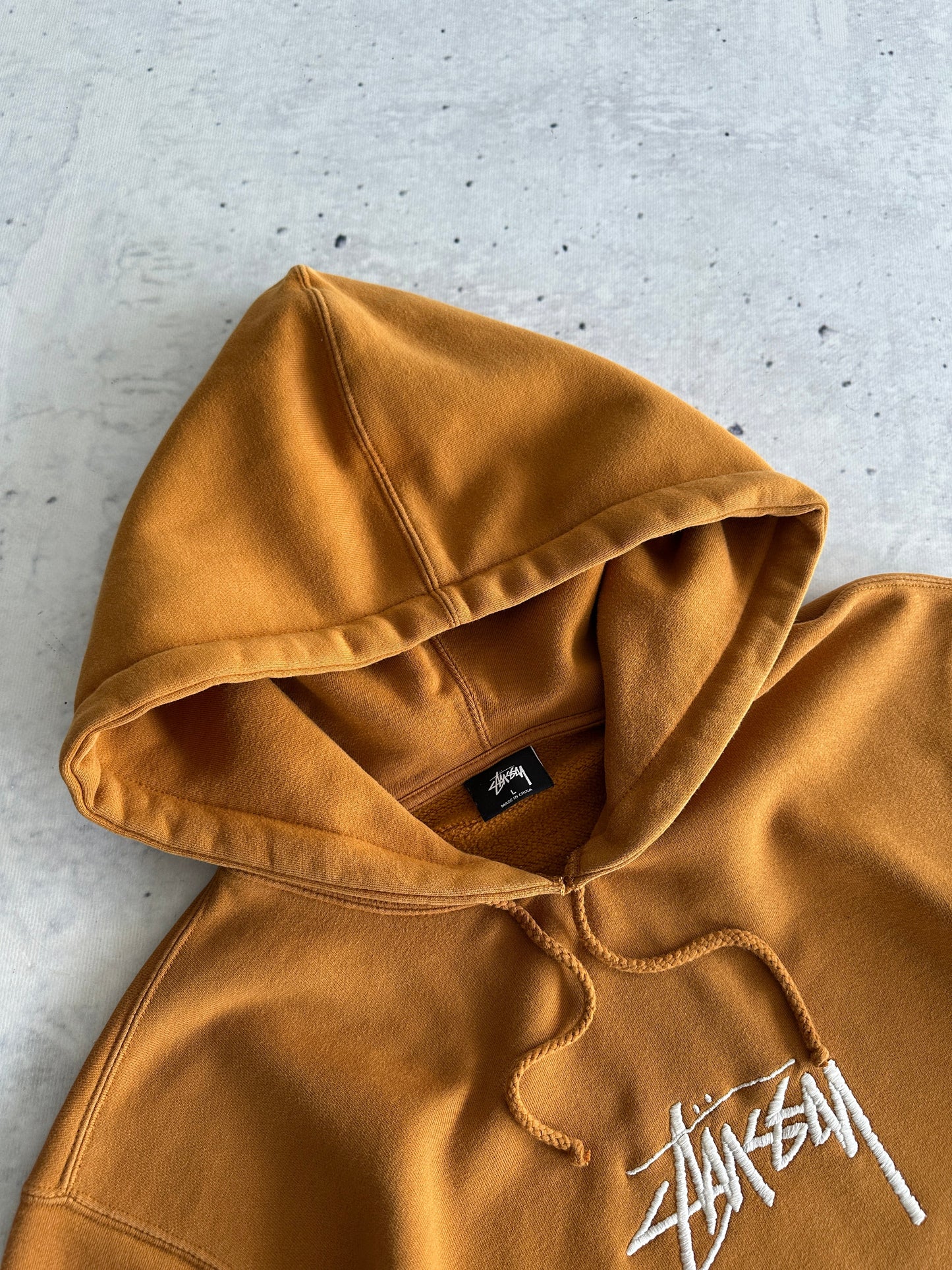 Stussy Embroidered Script Heavyweight Pullover Hoodie (L)
