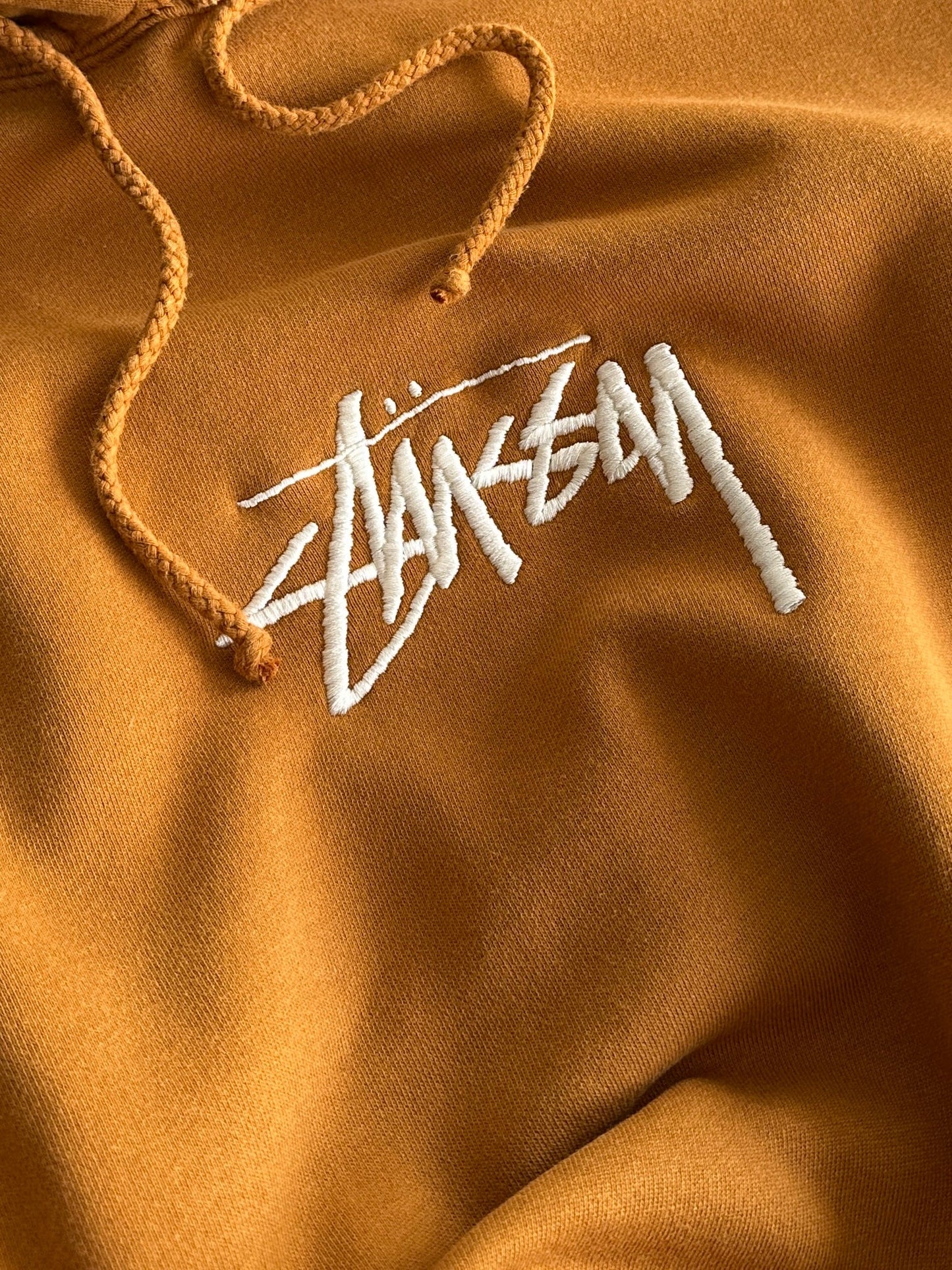 Stussy Embroidered Script Heavyweight Pullover Hoodie (L)