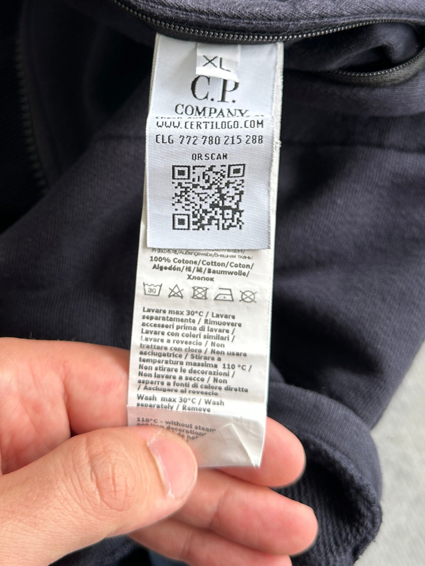 CP Company Lens Heavyweight Zip Up Sweatshirt (L)