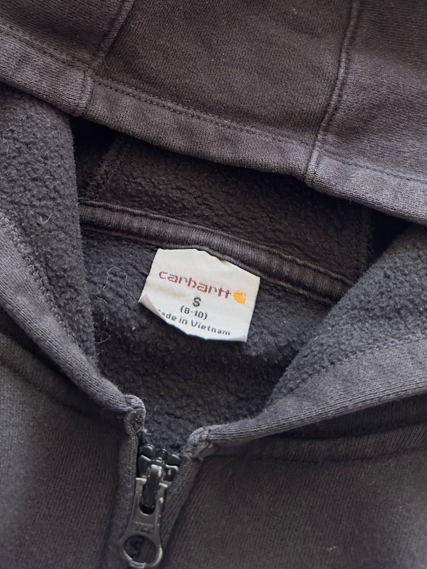 Vintage Carhartt Zip Up Spell Out Hoodie (Age 8-10)