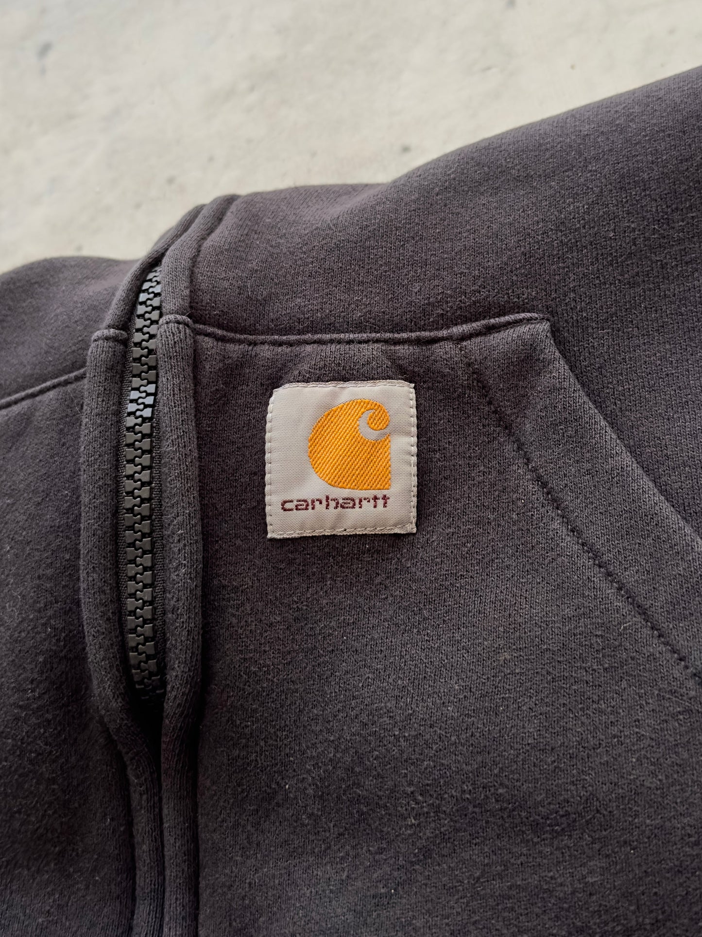 Vintage Carhartt Zip Up Spell Out Hoodie (Age 8-10)