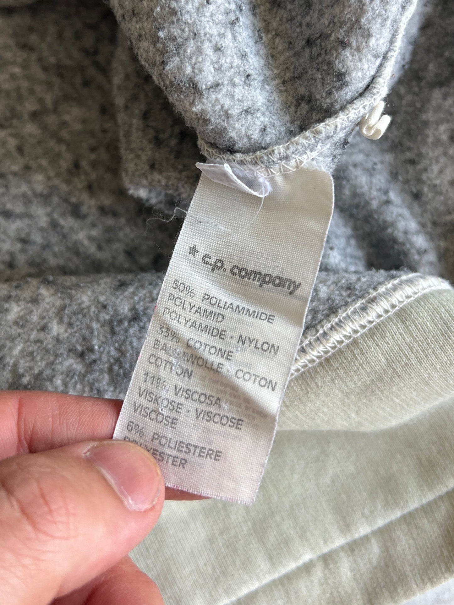 90's Stone Island marina Embroidered spell out Fleece lined Sweatshirt (XL)