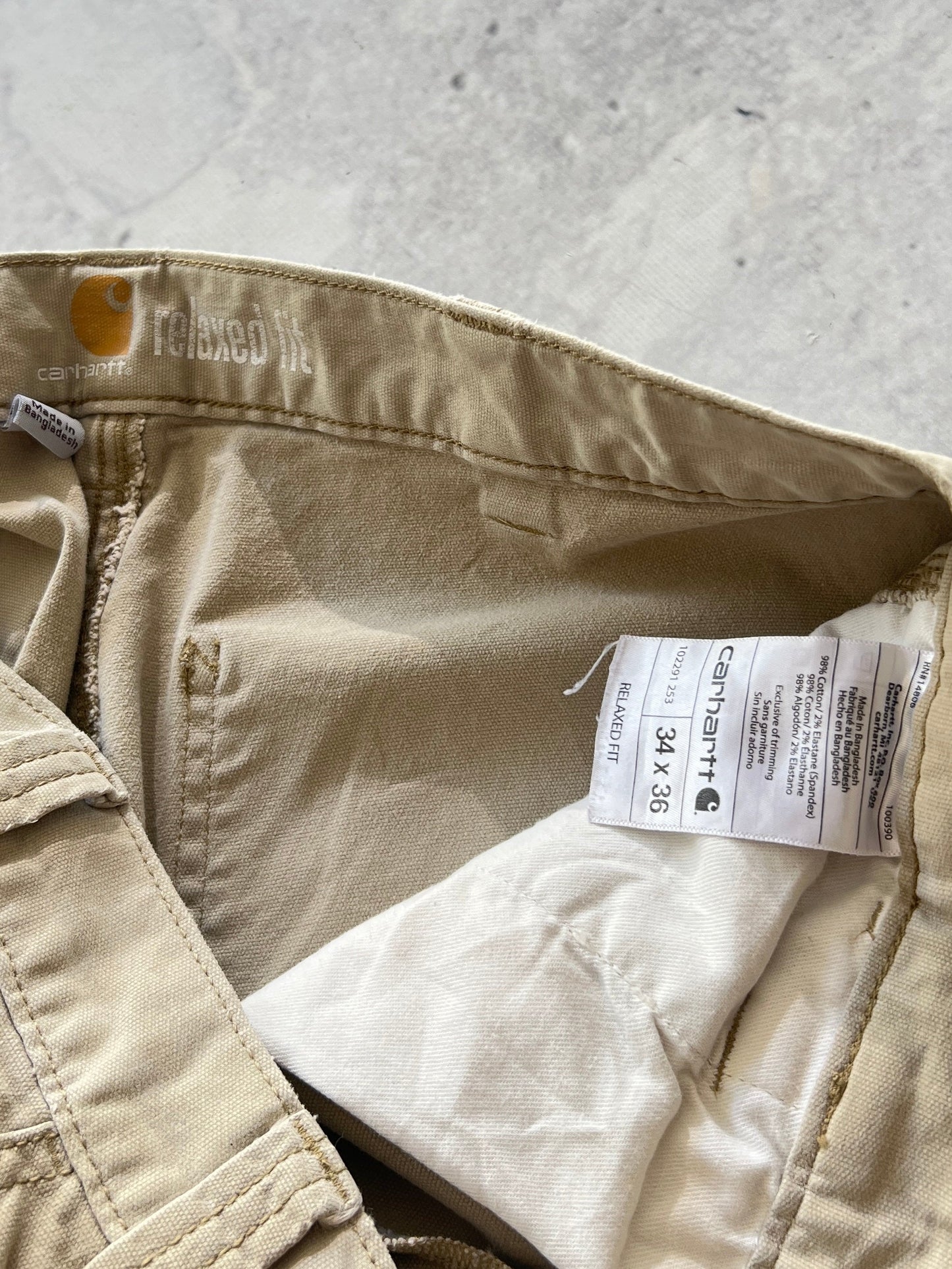 Vintage Carhartt duck canvas carpenter work pants (W34 x L33)