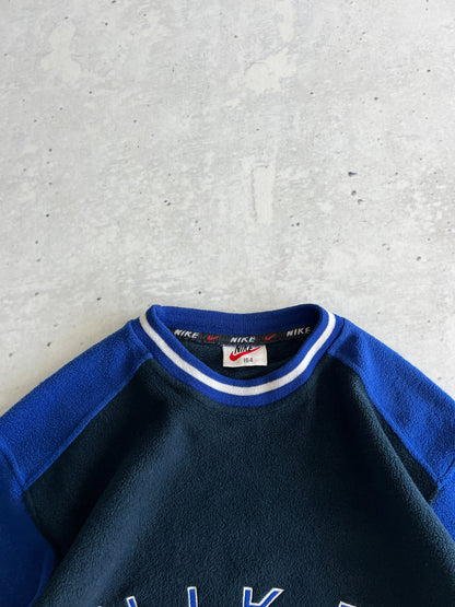 90's Nike Embroidered Spell Out Fleece Sweatshirt (XS/S)