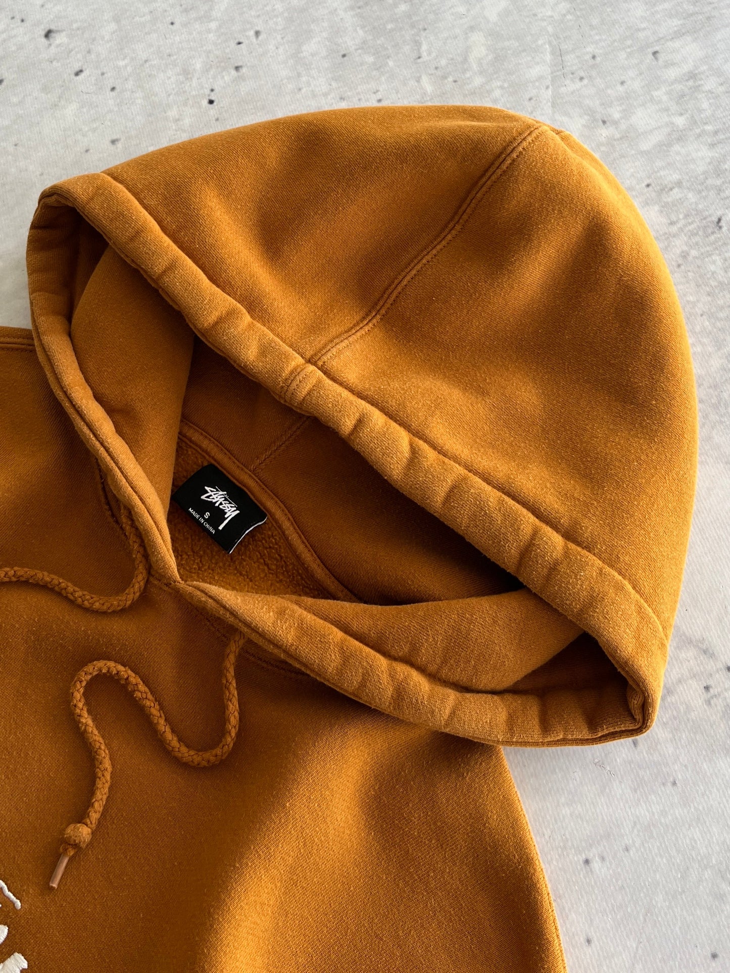 Stussy Embroidered Script Heavyweight Pullover Hoodie (S)
