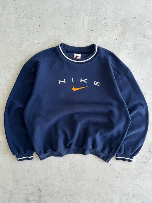 90's Nike Spell Out Swoosh Crewneck Sweatshirt (S)